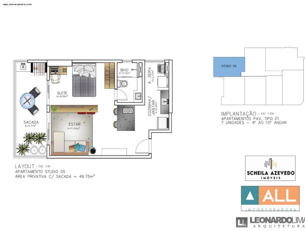 Apartamento à venda com 1 quarto, 49m² - Foto 4