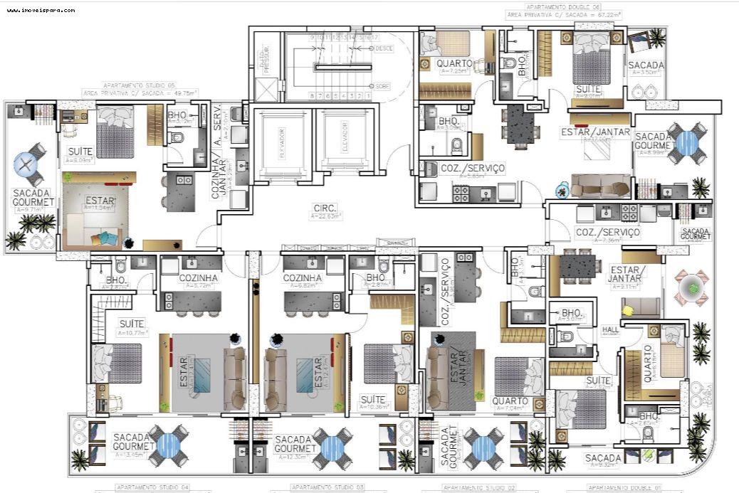 Apartamento à venda com 1 quarto, 49m² - Foto 8