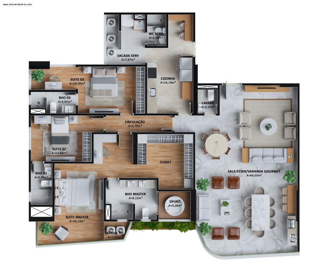 Apartamento à venda com 4 quartos, 188m² - Foto 18