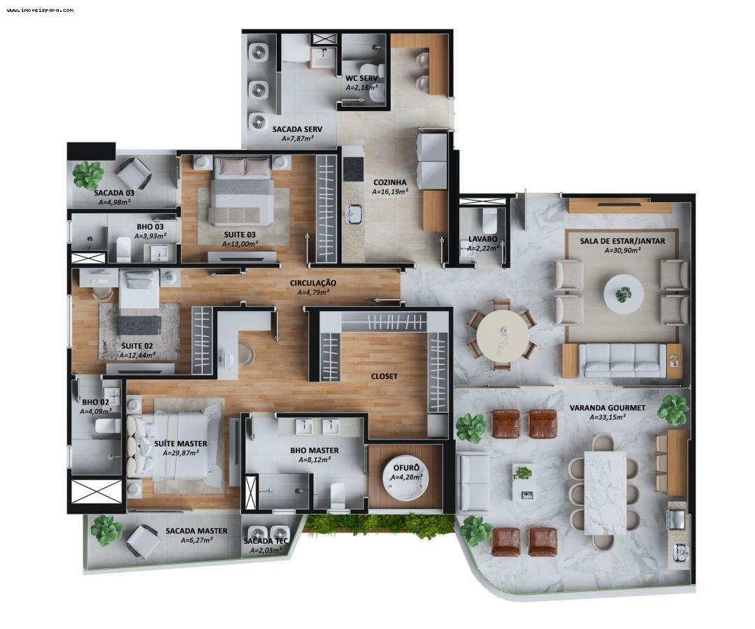 Apartamento à venda com 4 quartos, 188m² - Foto 21